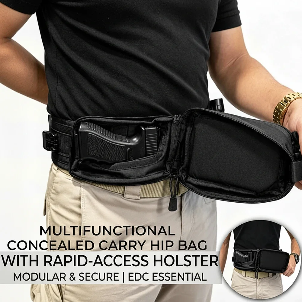 Concealed Carry Fanny Pack wit - огляд і ціна Edc Carry Bag For Men